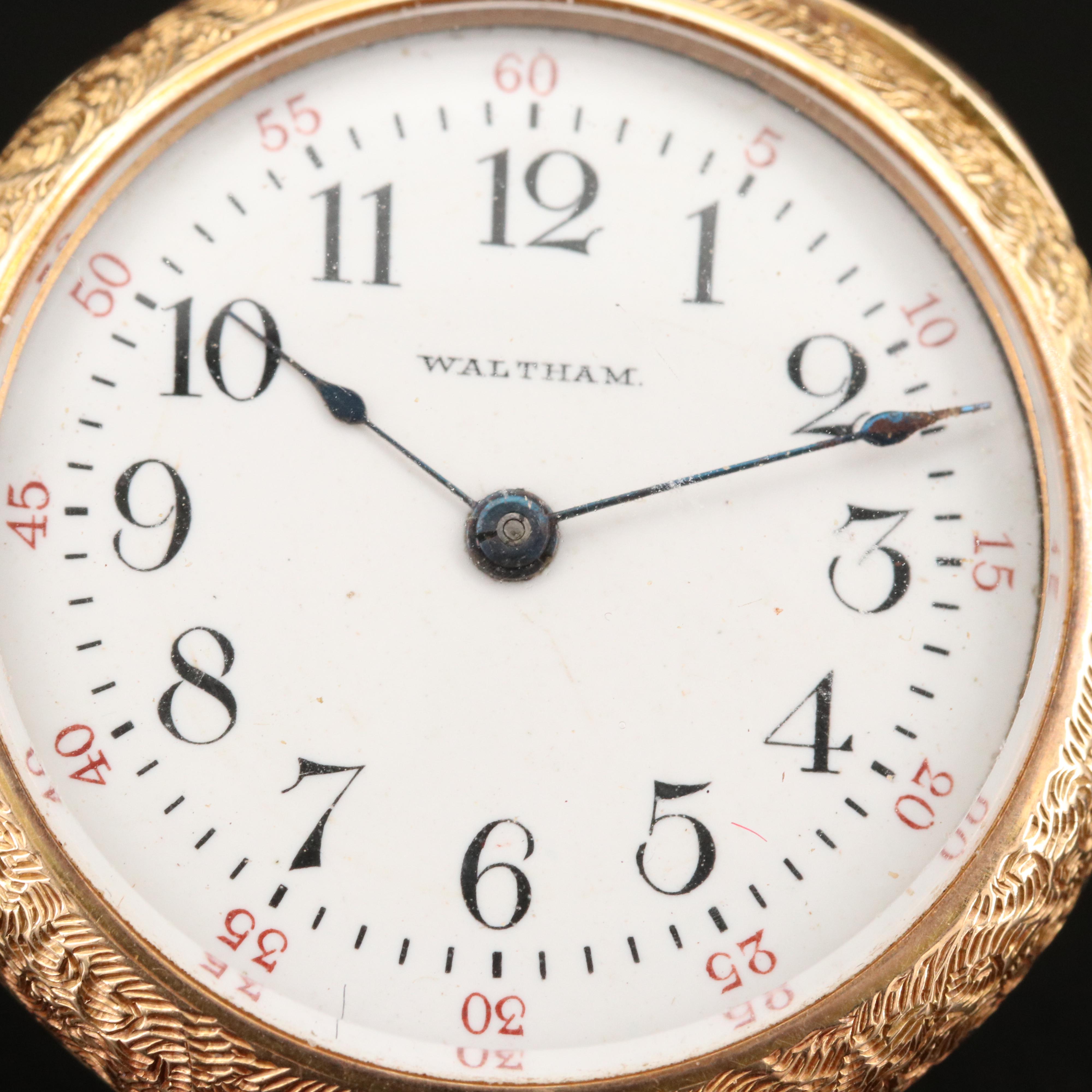 1901 Waltham 14K Pendant Pocket Watch