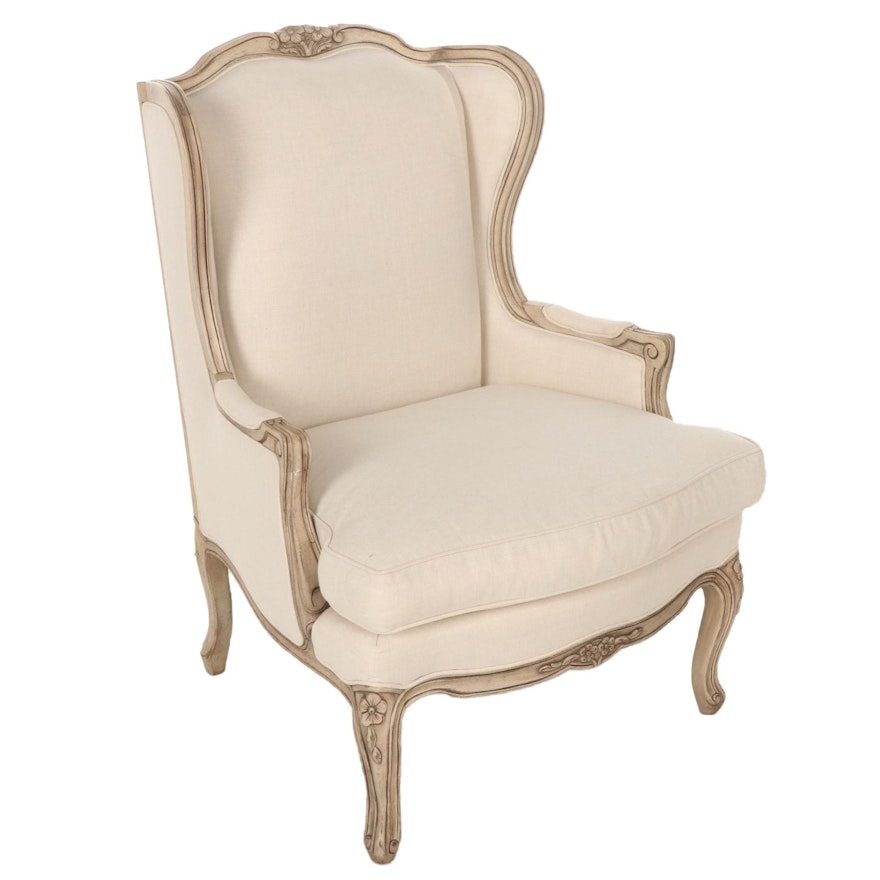 Hickory Chair Louis XV Style Wingback Armchair