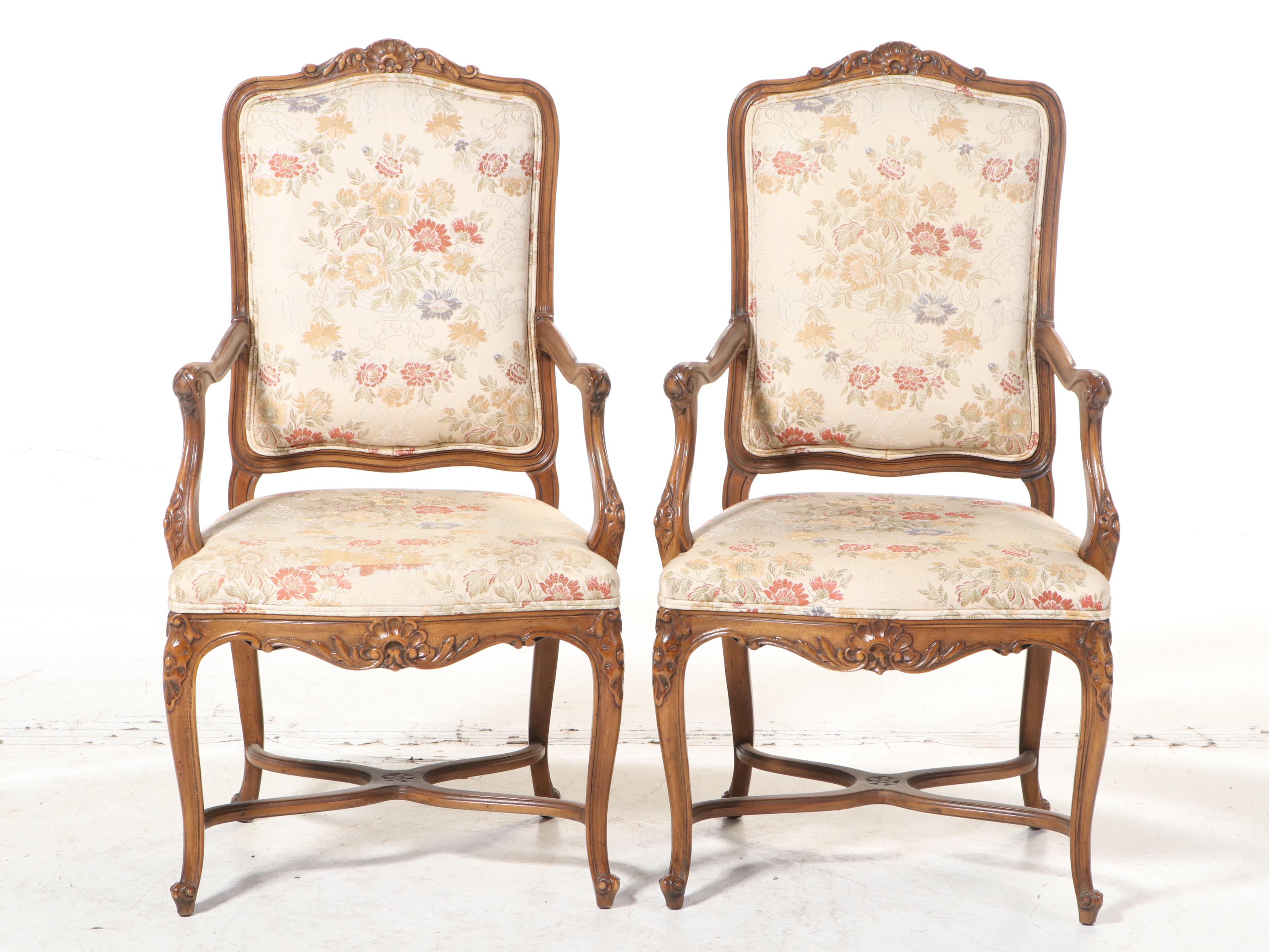 Six John Widdicomb Co. Louis XV-Style Beech Dining Chairs