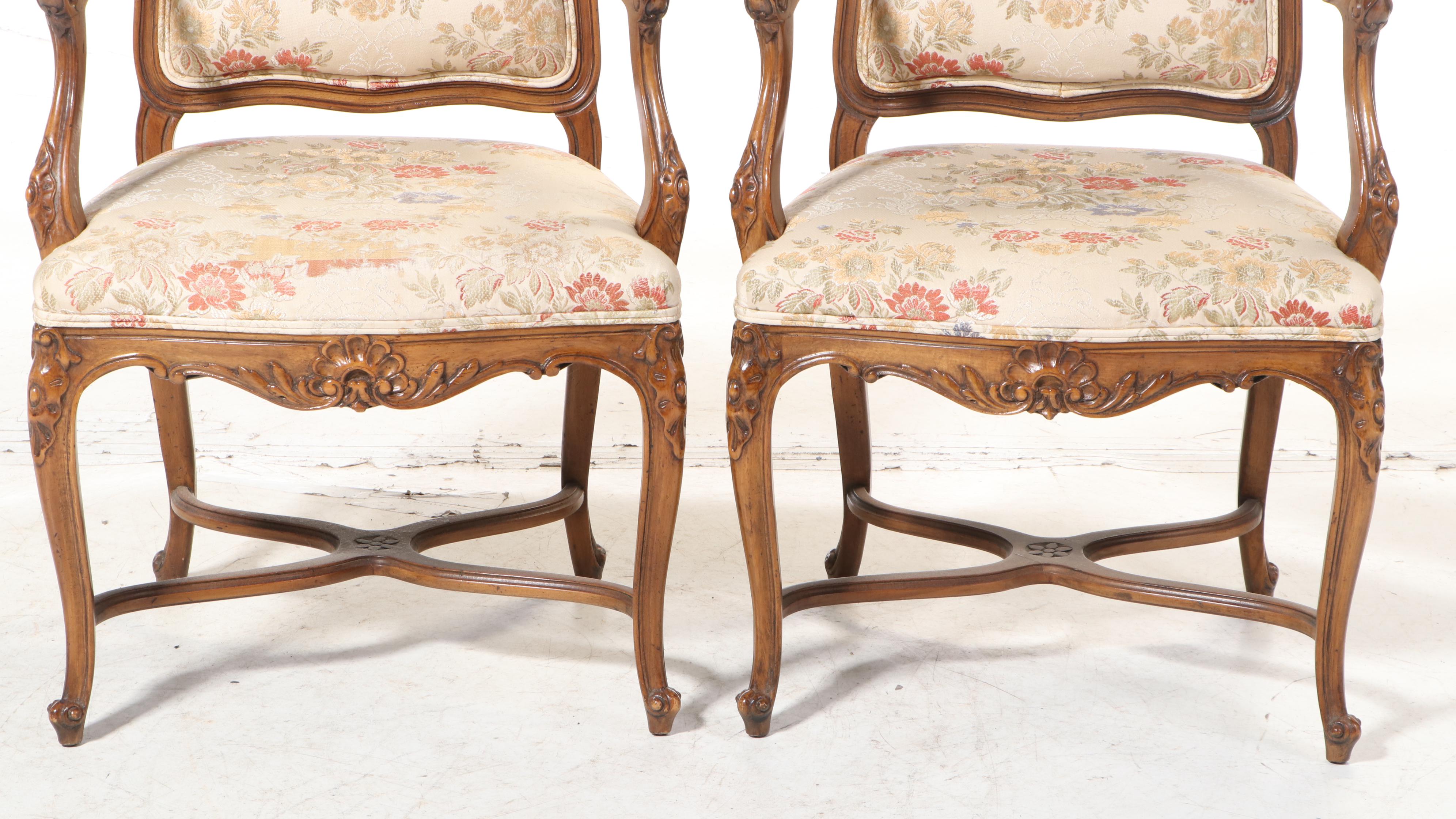 Six John Widdicomb Co. Louis XV-Style Beech Dining Chairs