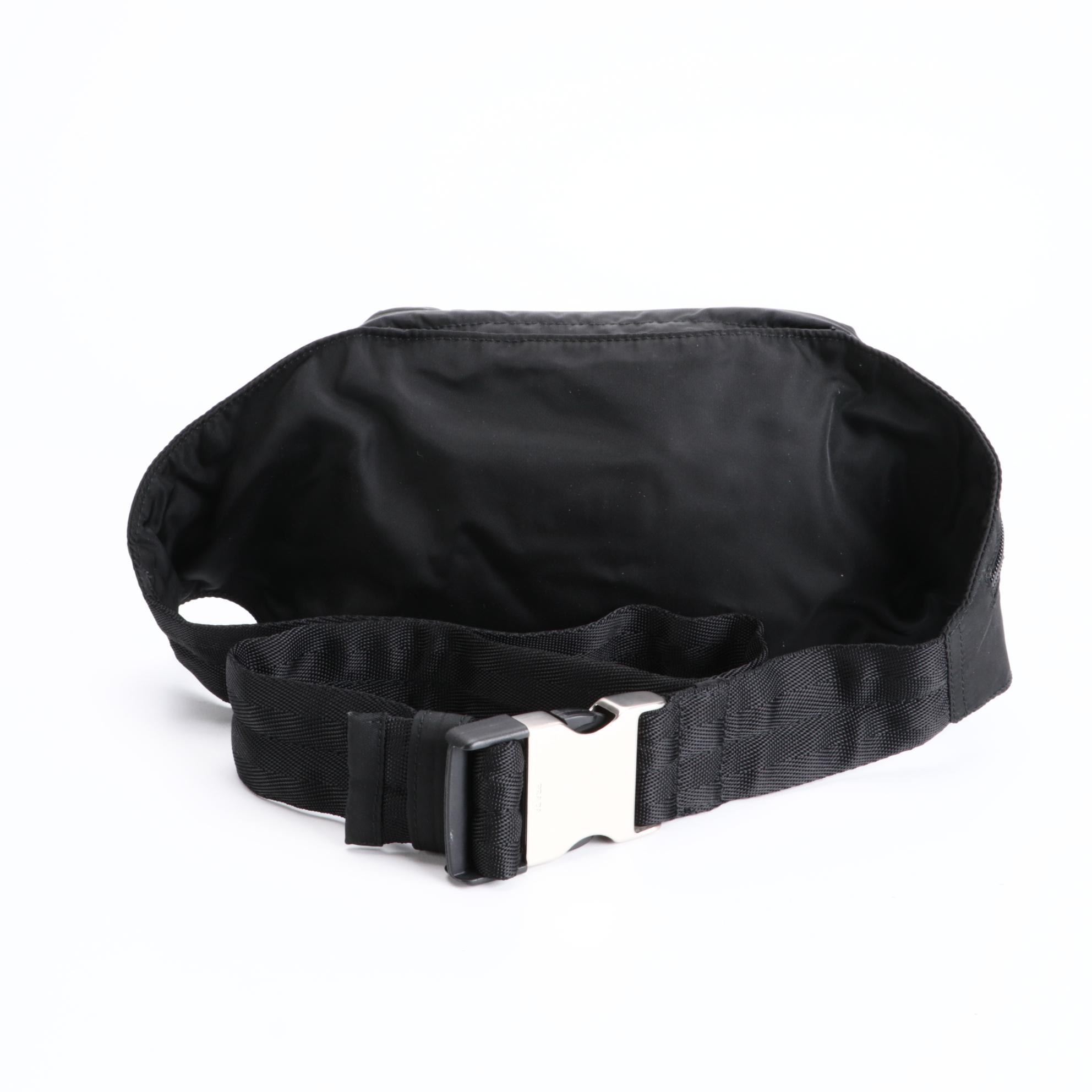 Prada Belt Bag in Black Tessuto Nylon