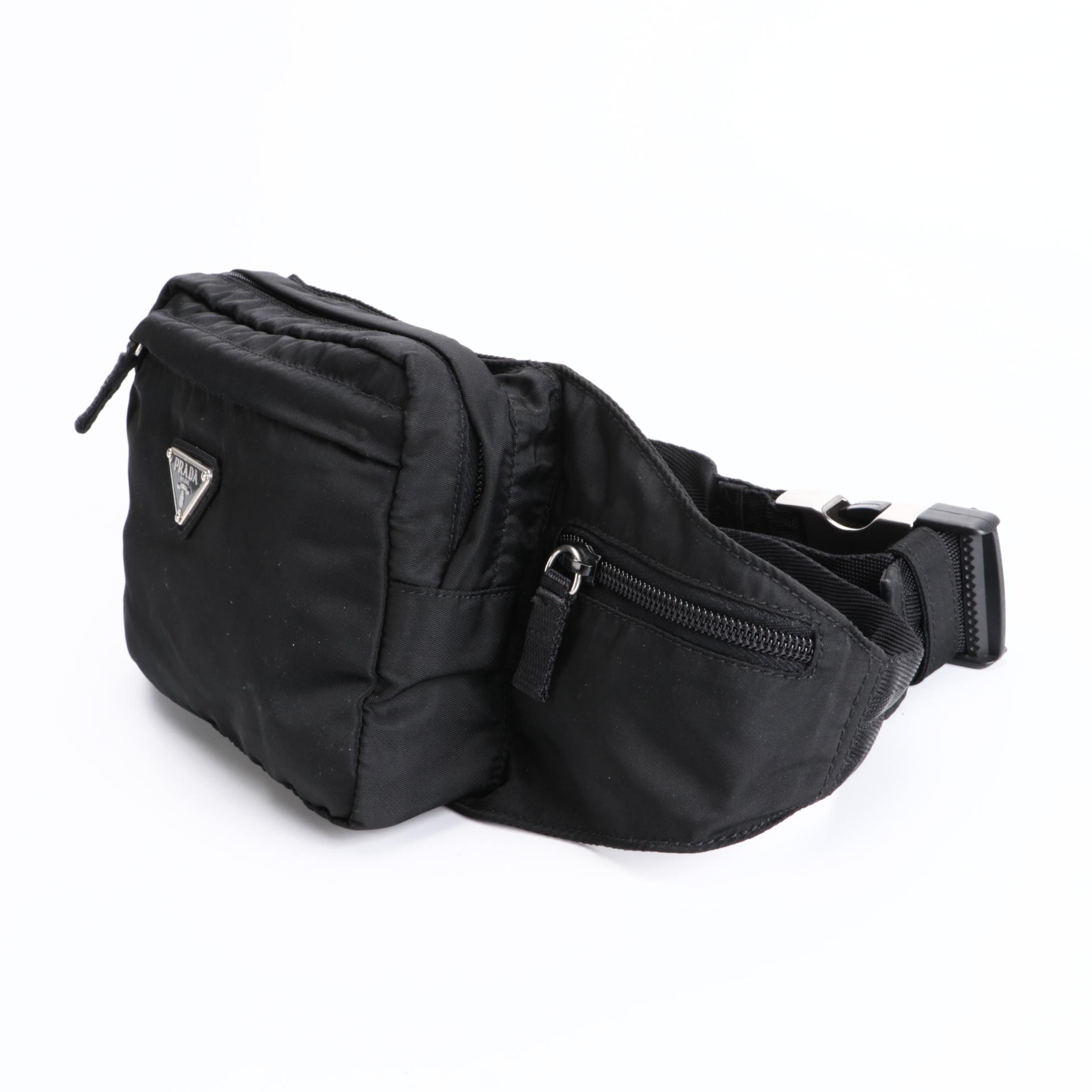 Prada Belt Bag in Black Tessuto Nylon