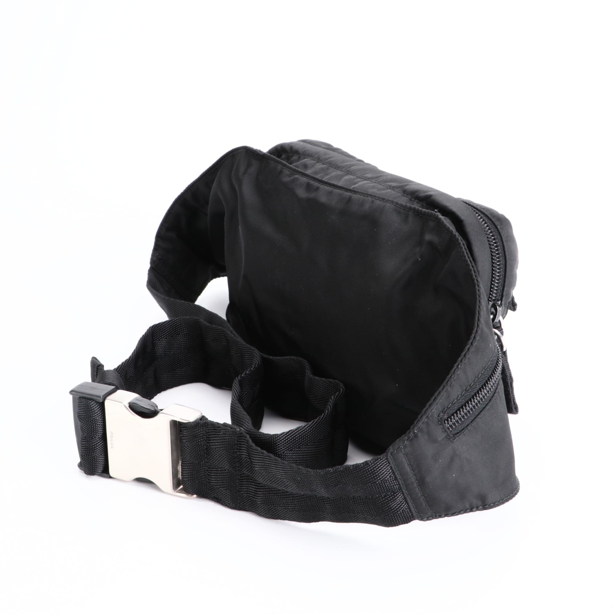 Prada Belt Bag in Black Tessuto Nylon
