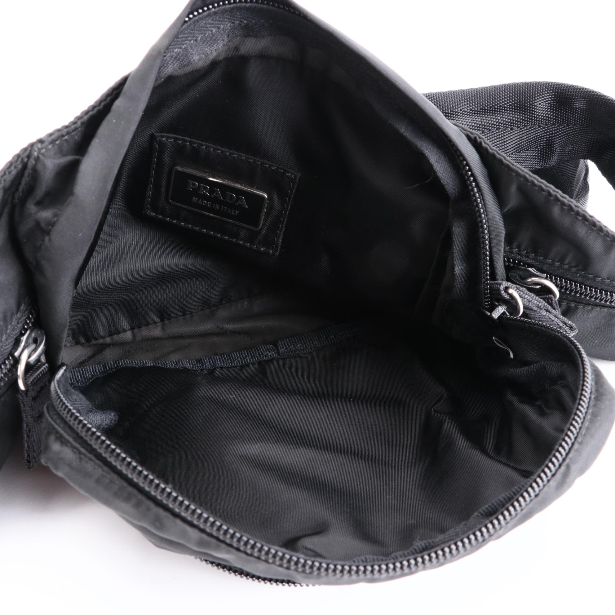 Prada Belt Bag in Black Tessuto Nylon