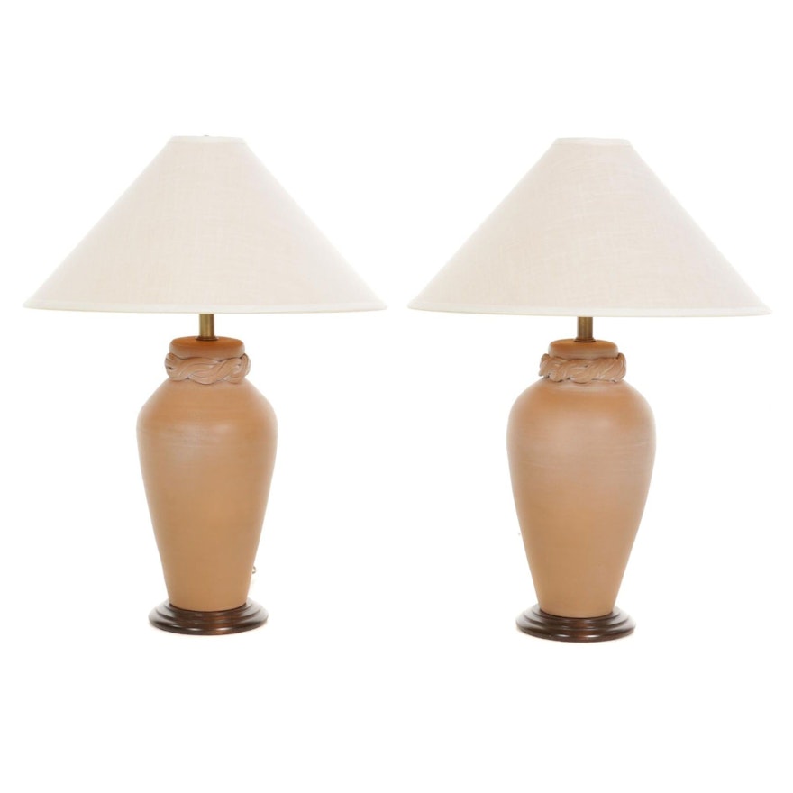 Frederick Cooper Pottery Lamps, Late 20th Century