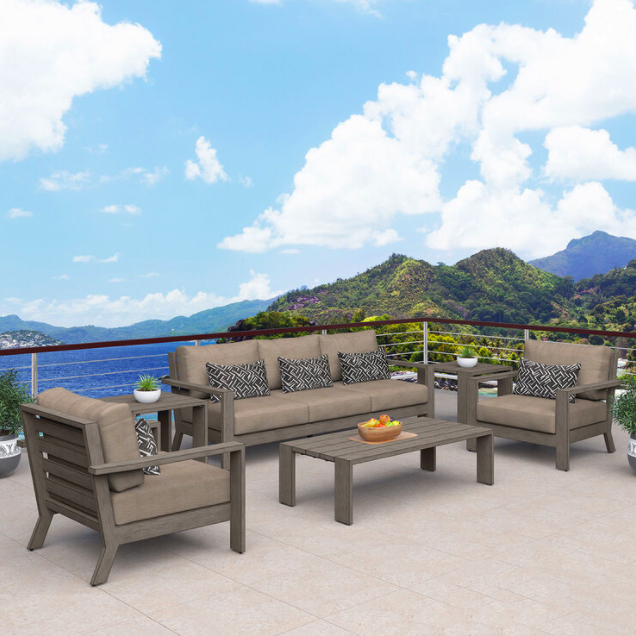 ATLeisure "Brookview" Six Piece Deep Seating Patio Set