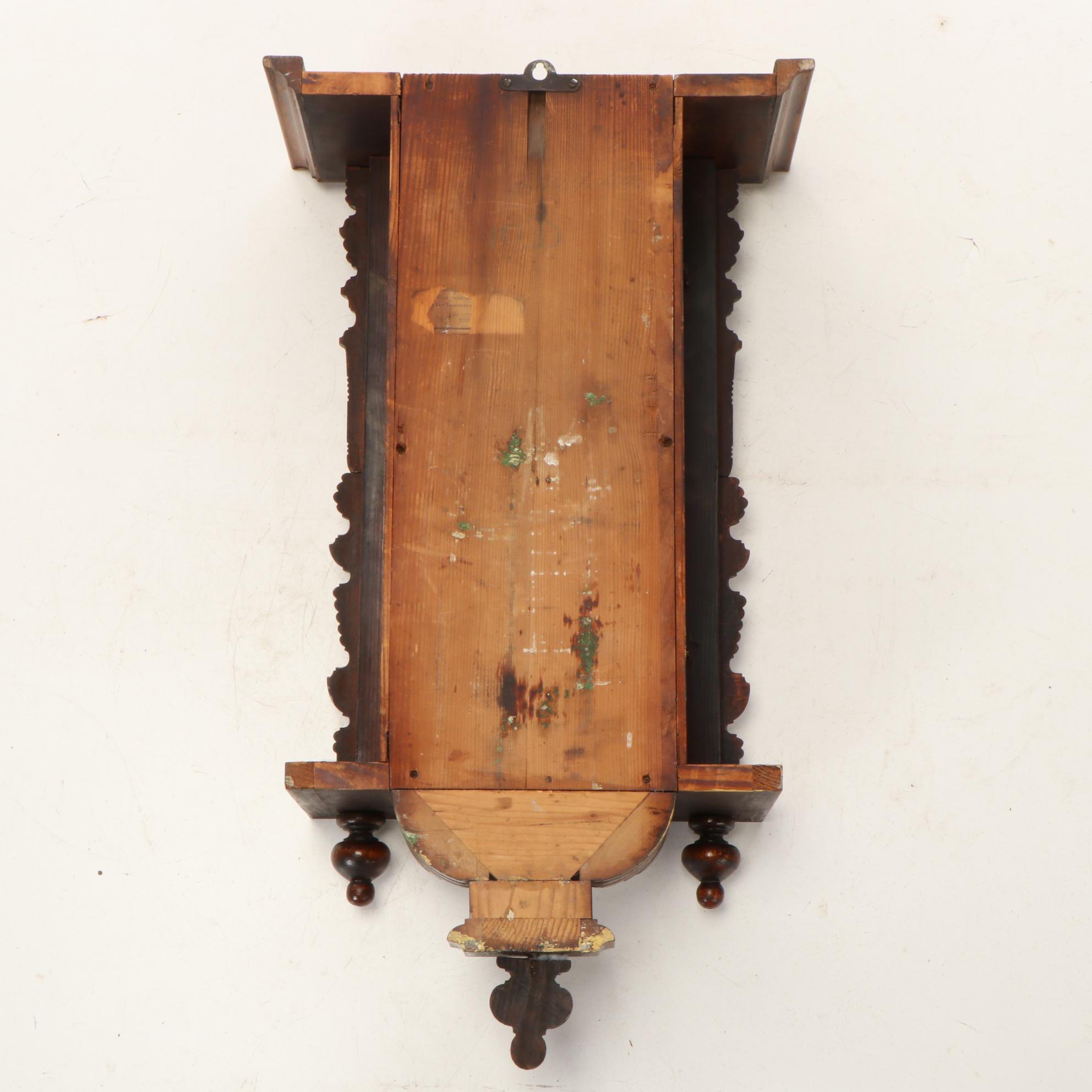 Viennese Regulator Alt Deutsch Style Walnut Clock with Eagle Finial