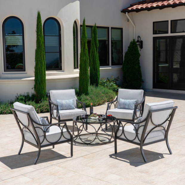 Foremost "Keller" Five-Piece Patio Chat Seating Set