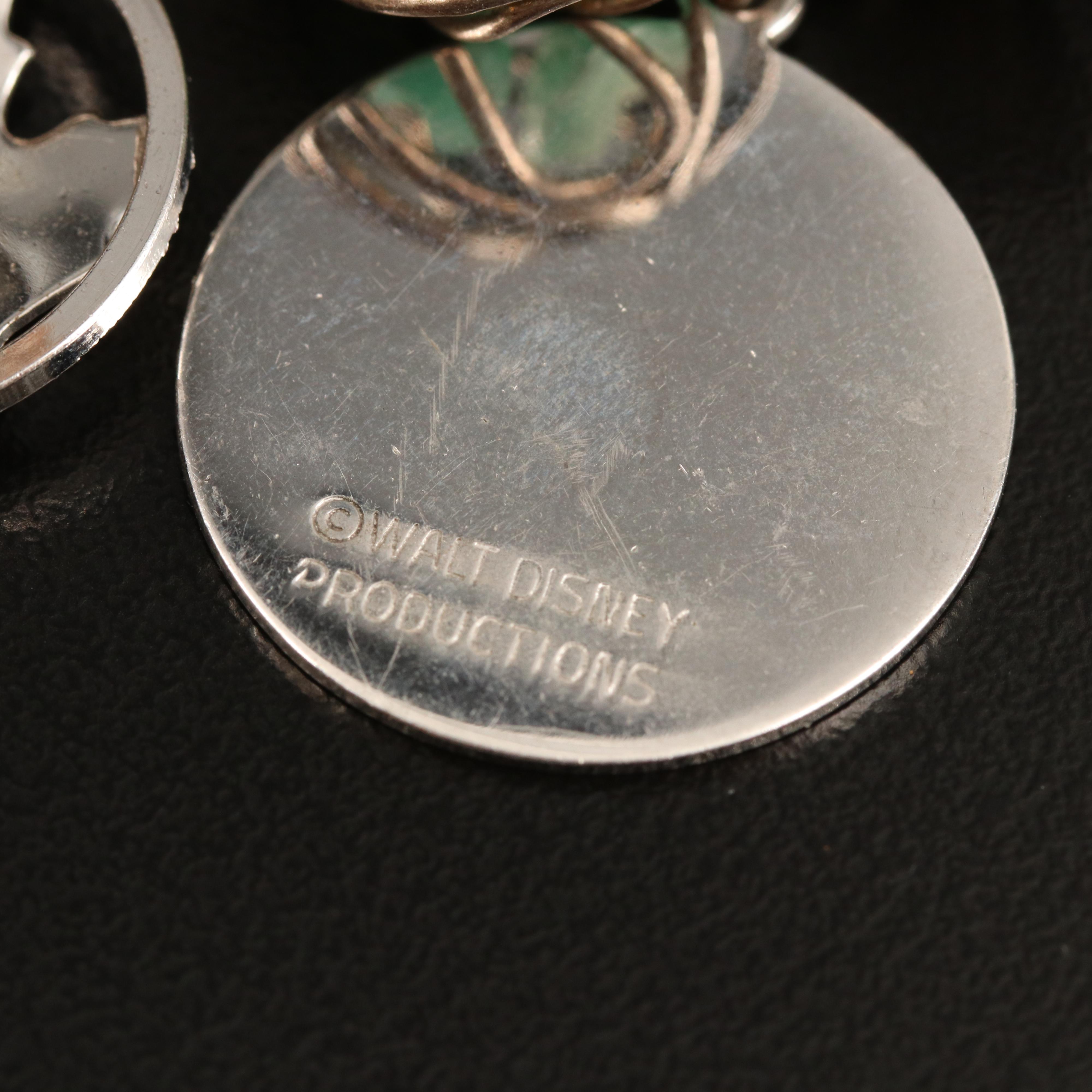 Vintage Sterling, 800 and 900 Silver Charm Bracelets with Gemstones