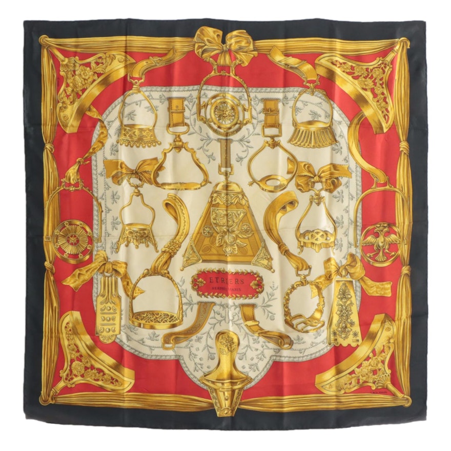 Hermès "Etriers" Silk Twill Scarf