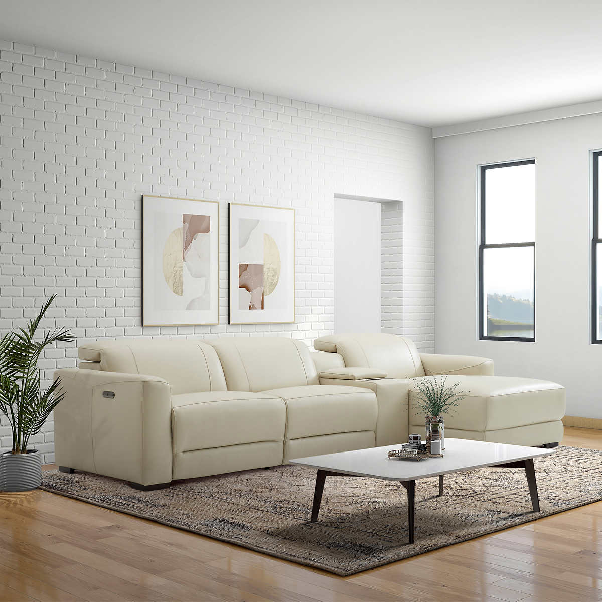 Gilman Creek Furniture "Tampa" Leather Power Reclining Sectional