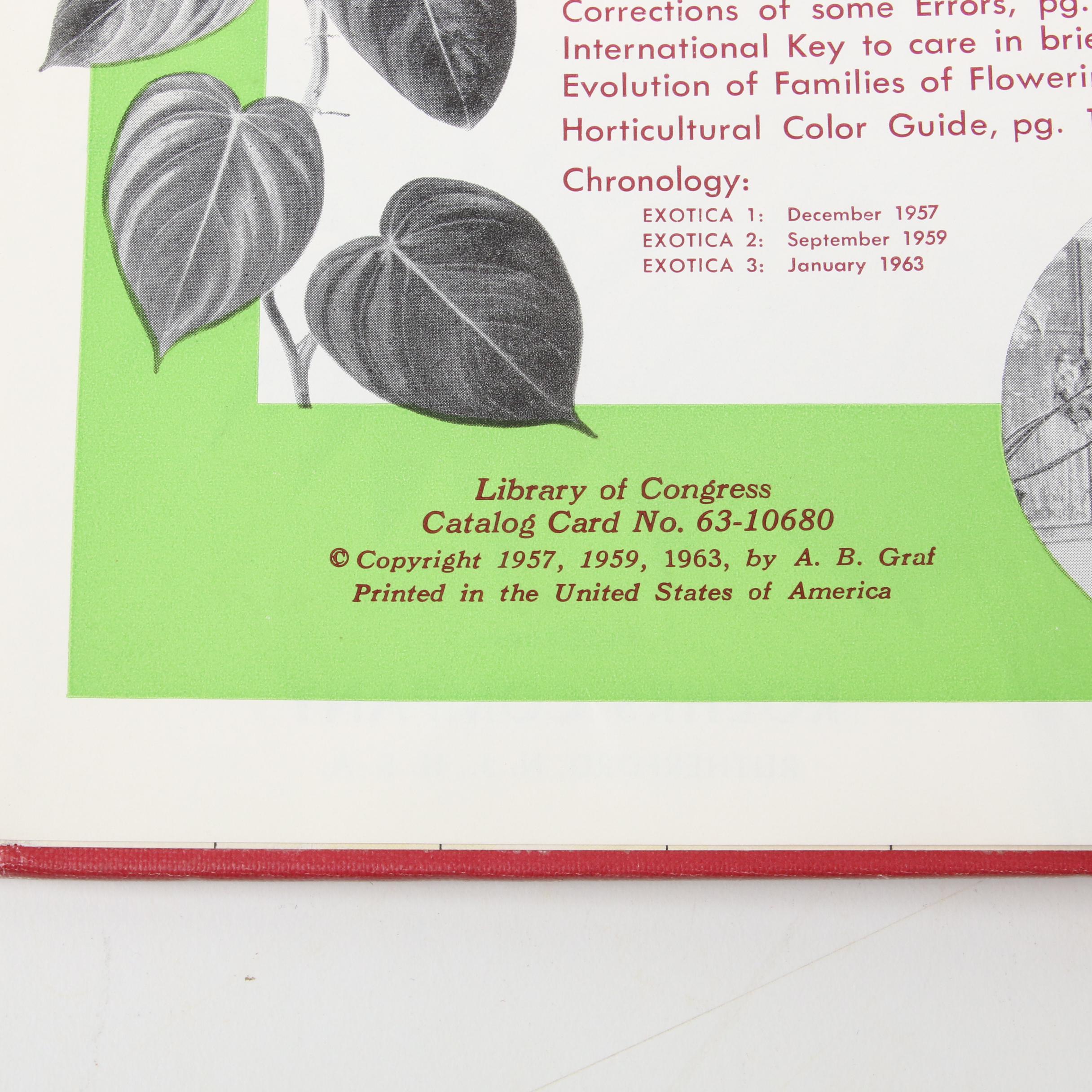 "Exotica: Pictorial Cyclopedia of Exotic Plants," 1963