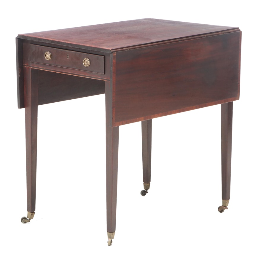 Hepplewhite Style Drop-Leaf Table, Late 19th/ Early 20th Century