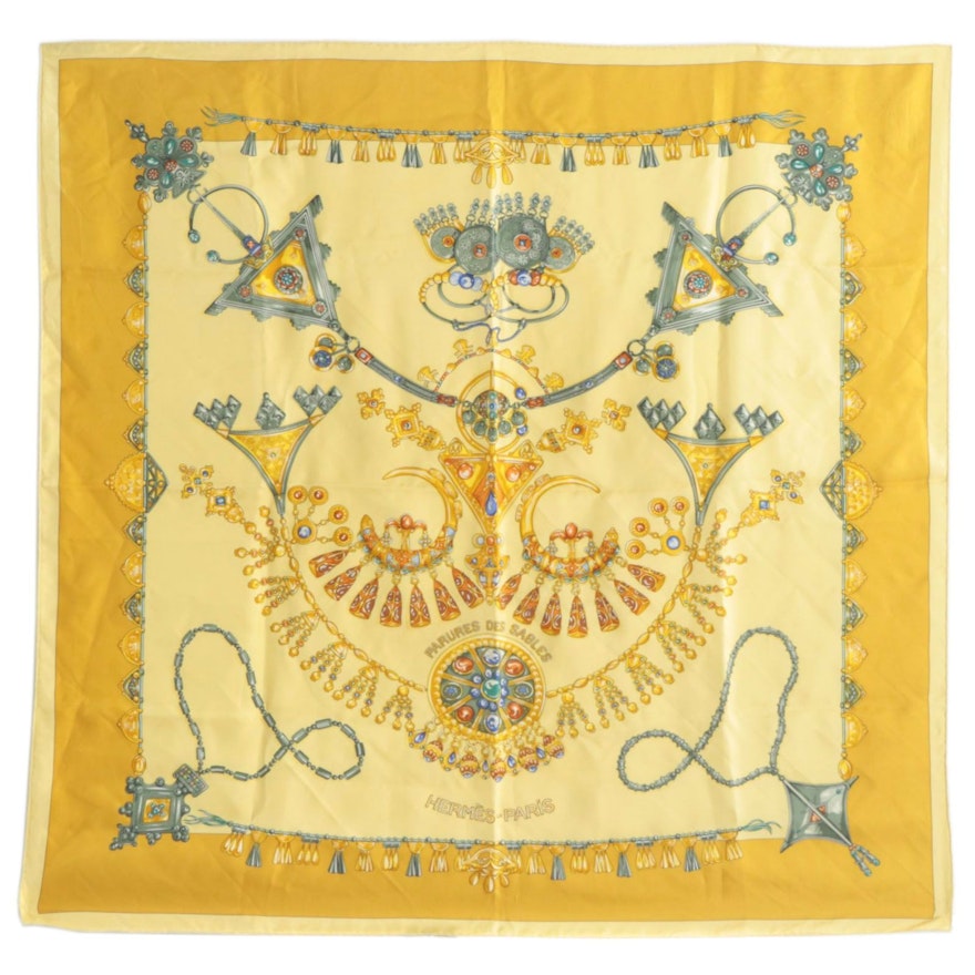 Hermès "Parures des Sables" Silk Twill Scarf