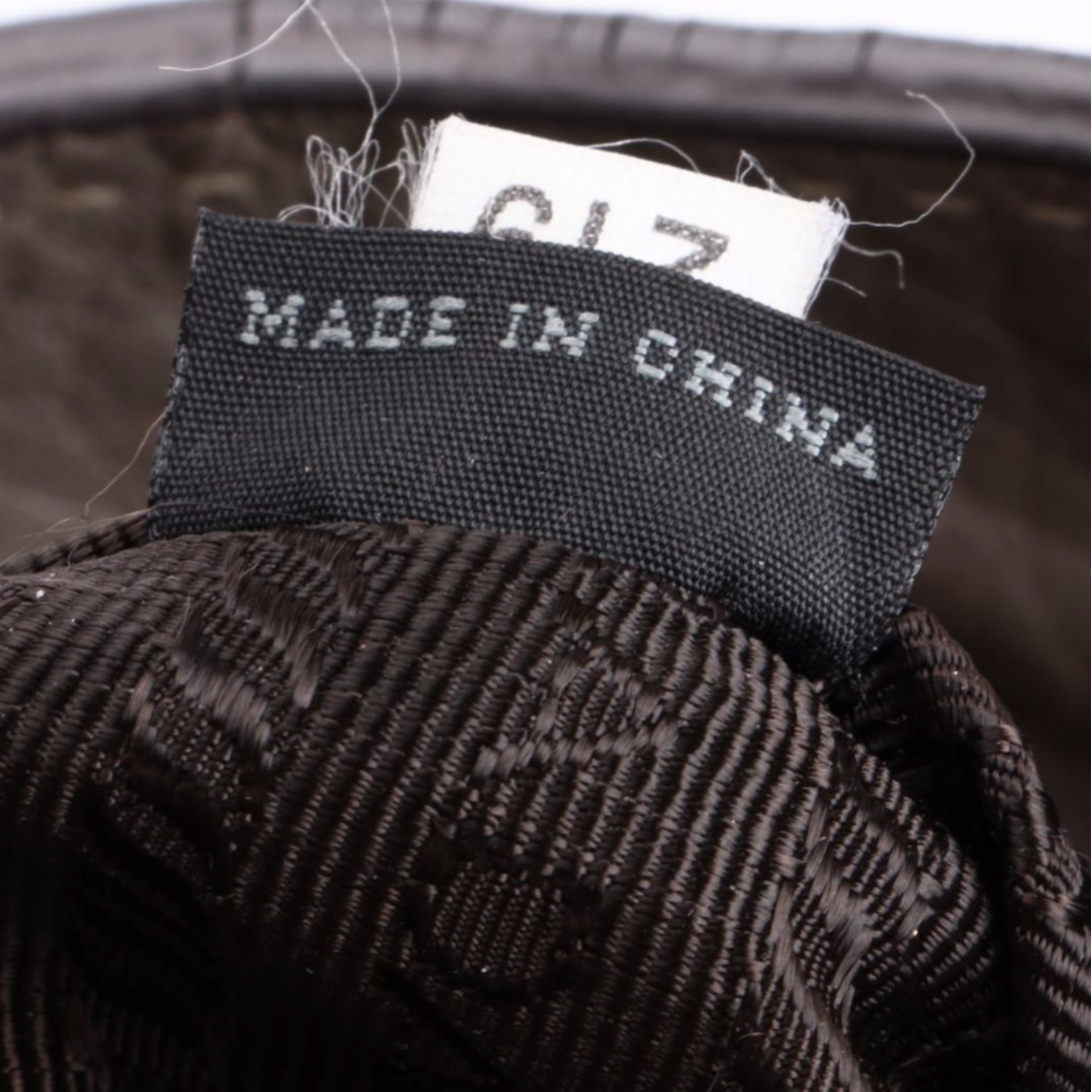 Prada Grey Vitello Daino Leather Side Zip Tote