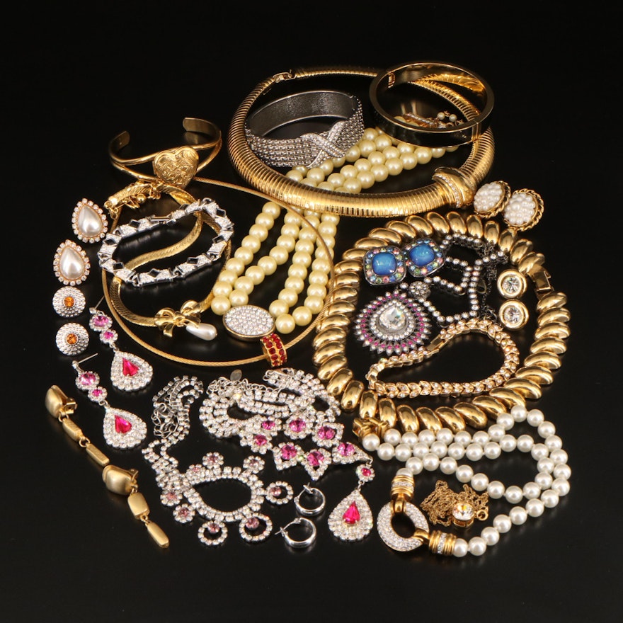 Costume Jewelry Including Joan Rivers and Rhinestone Accents