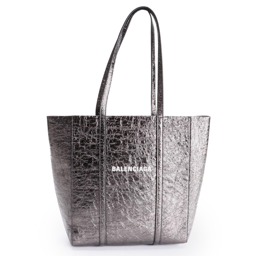 Balenciaga XS Everyday Tote Bag in Metallic Leather