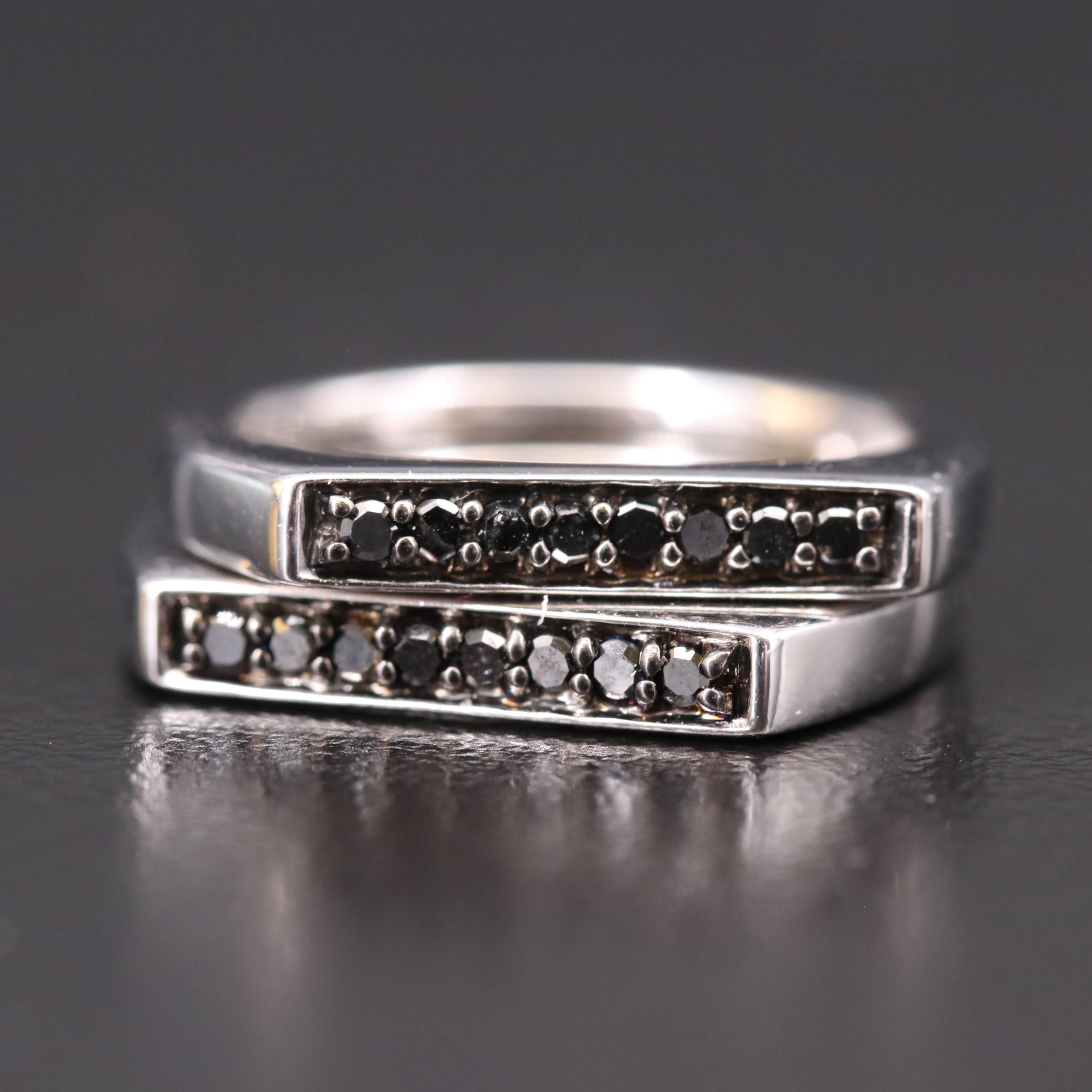 Sterling Silver Diamond Rings