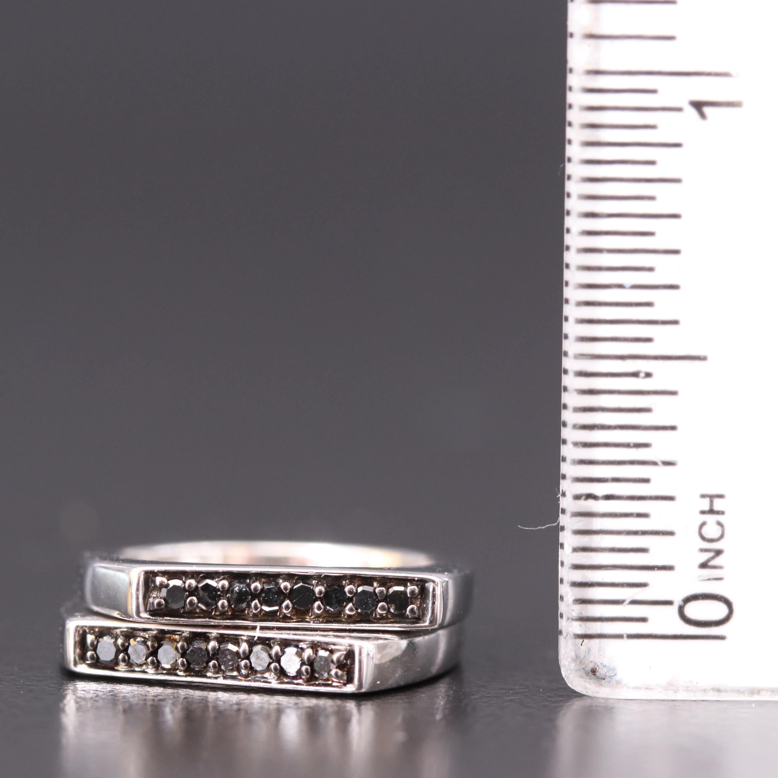 Sterling Silver Diamond Rings