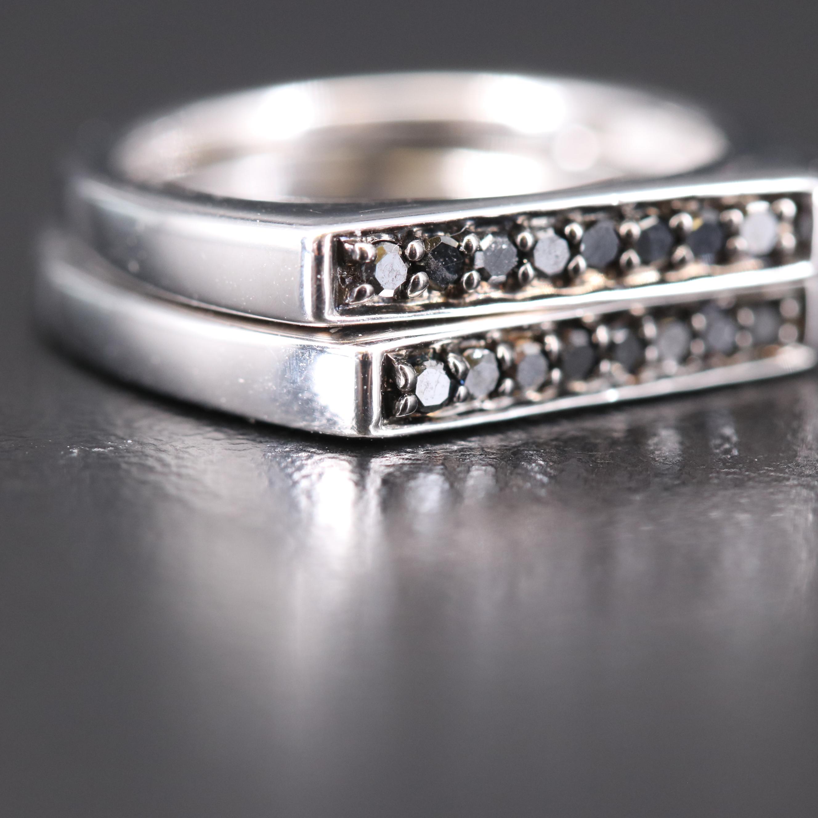 Sterling Silver Diamond Rings