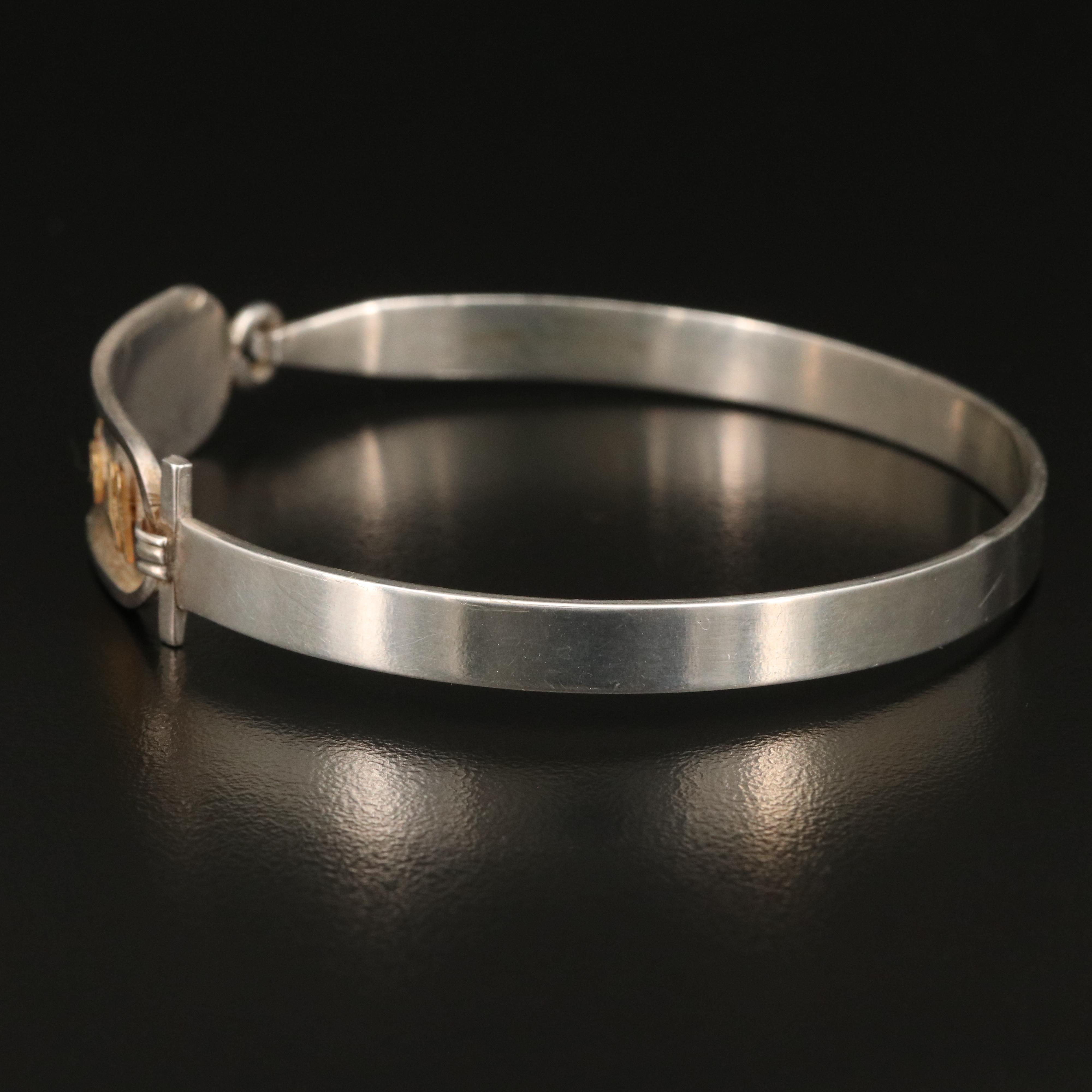 Egyptian 800 Silver Cartouche Bracelet