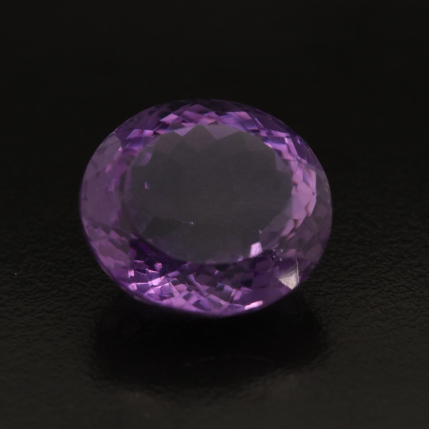Loose 23.15 CT Oval Faceted Amethyst