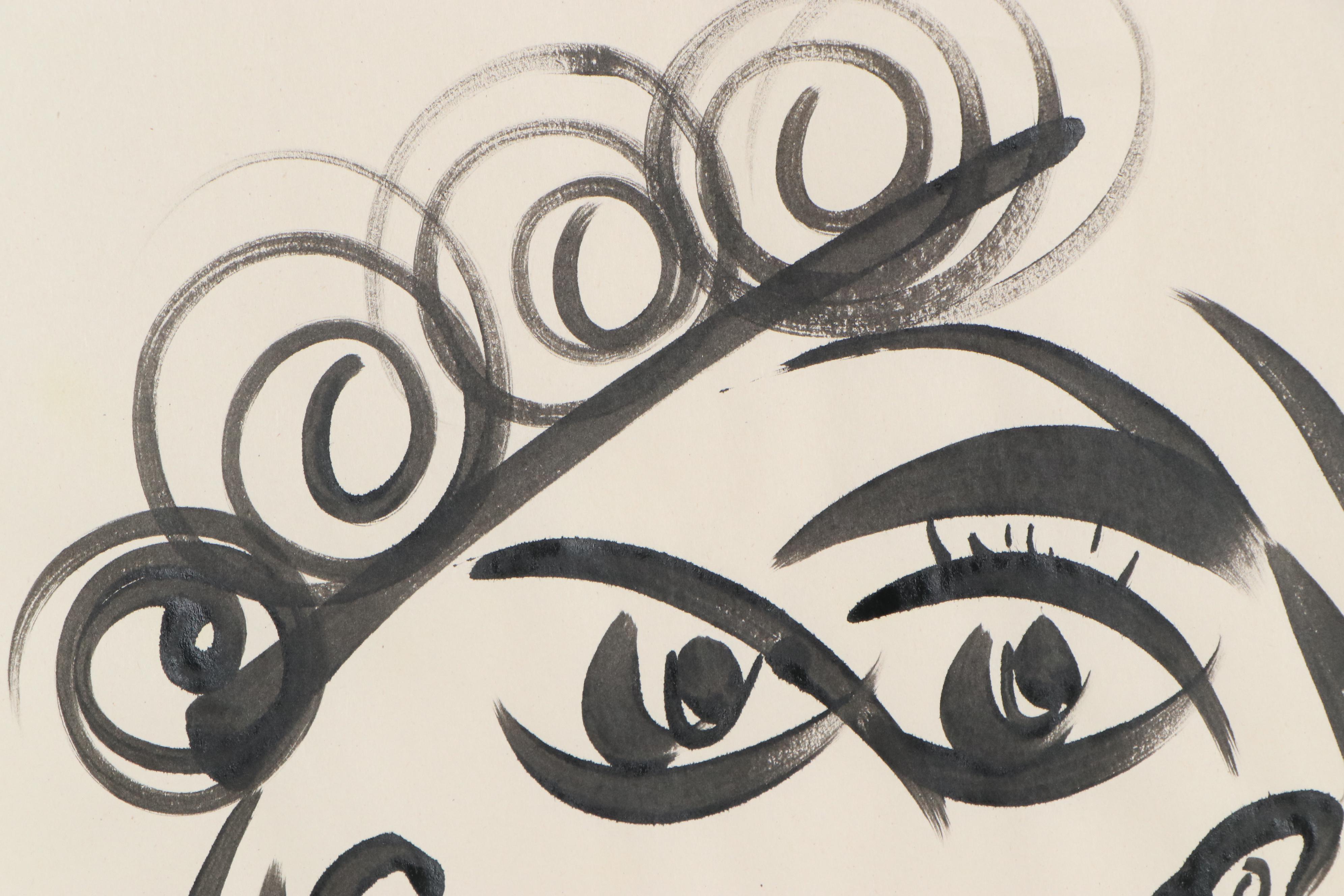 Peter Keil Acrylic Painting "Spanish Lady," 1972