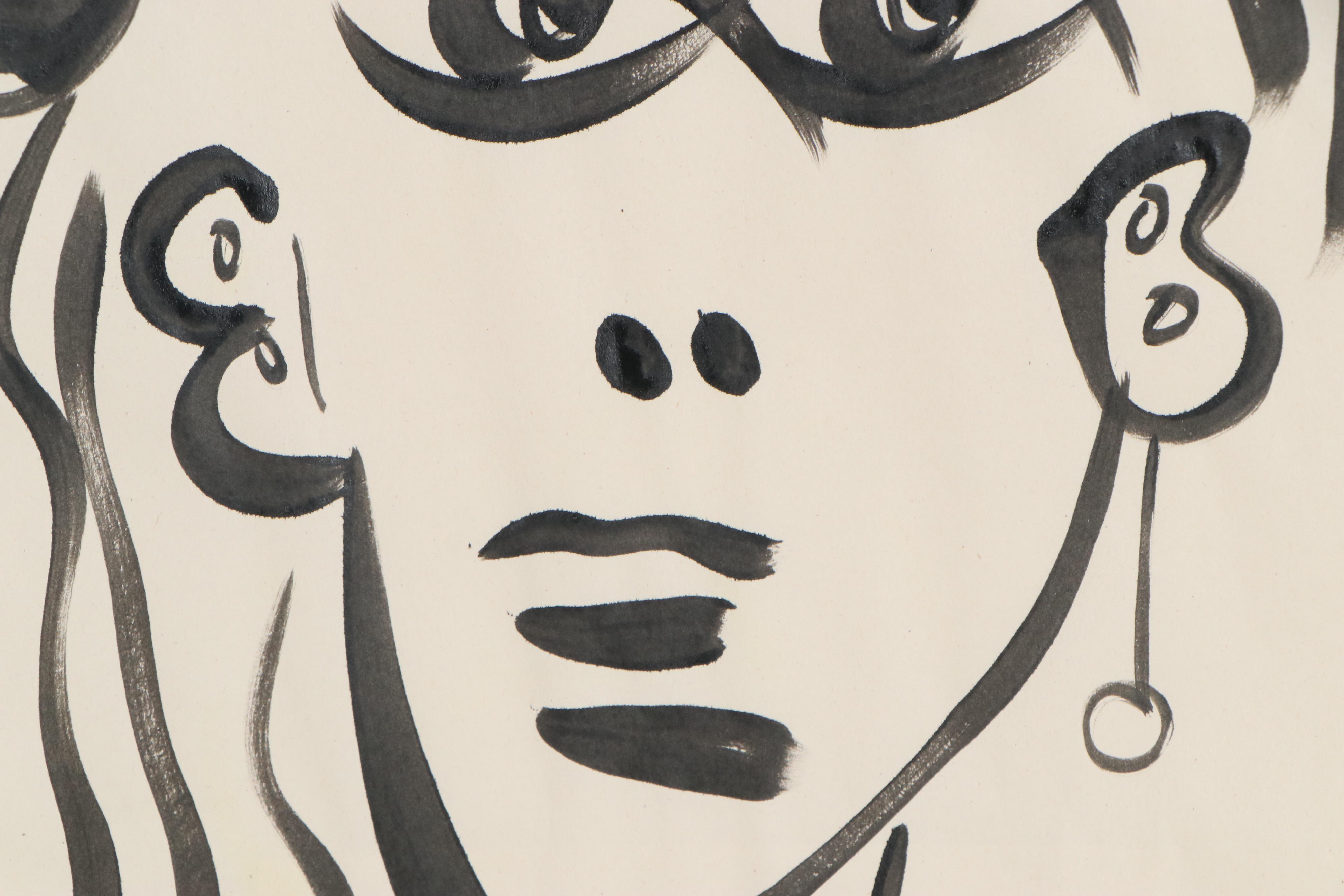 Peter Keil Acrylic Painting "Spanish Lady," 1972