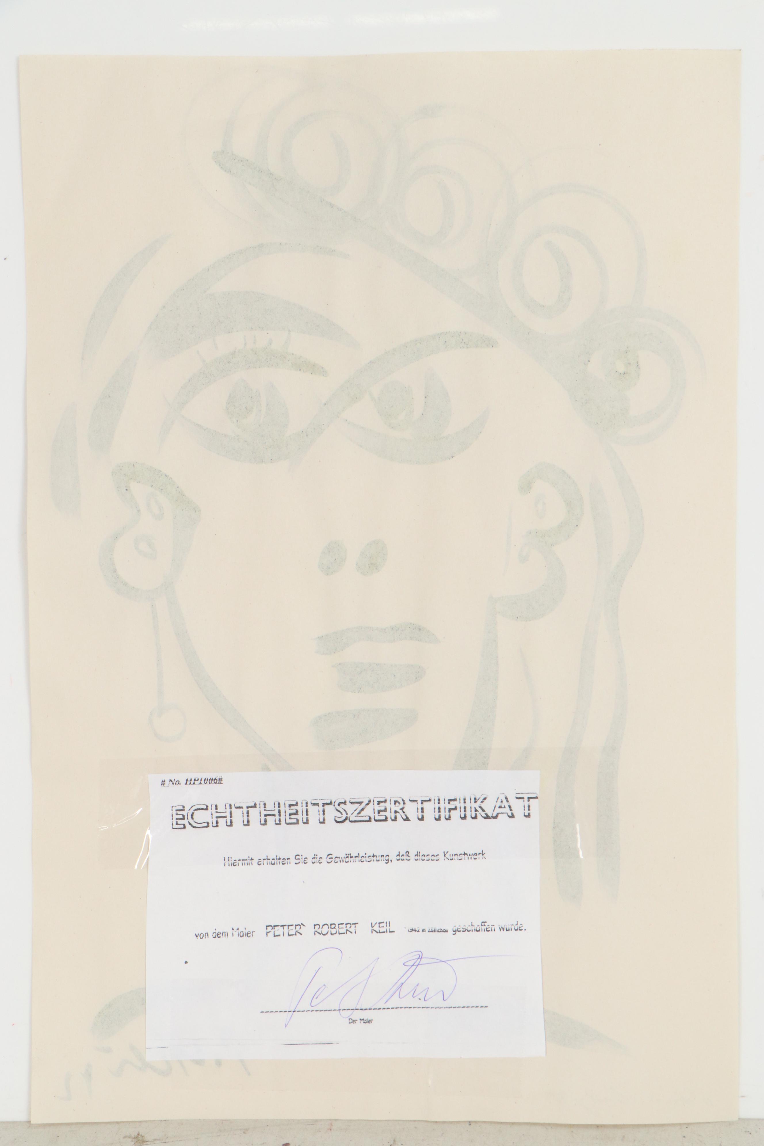 Peter Keil Acrylic Painting "Spanish Lady," 1972