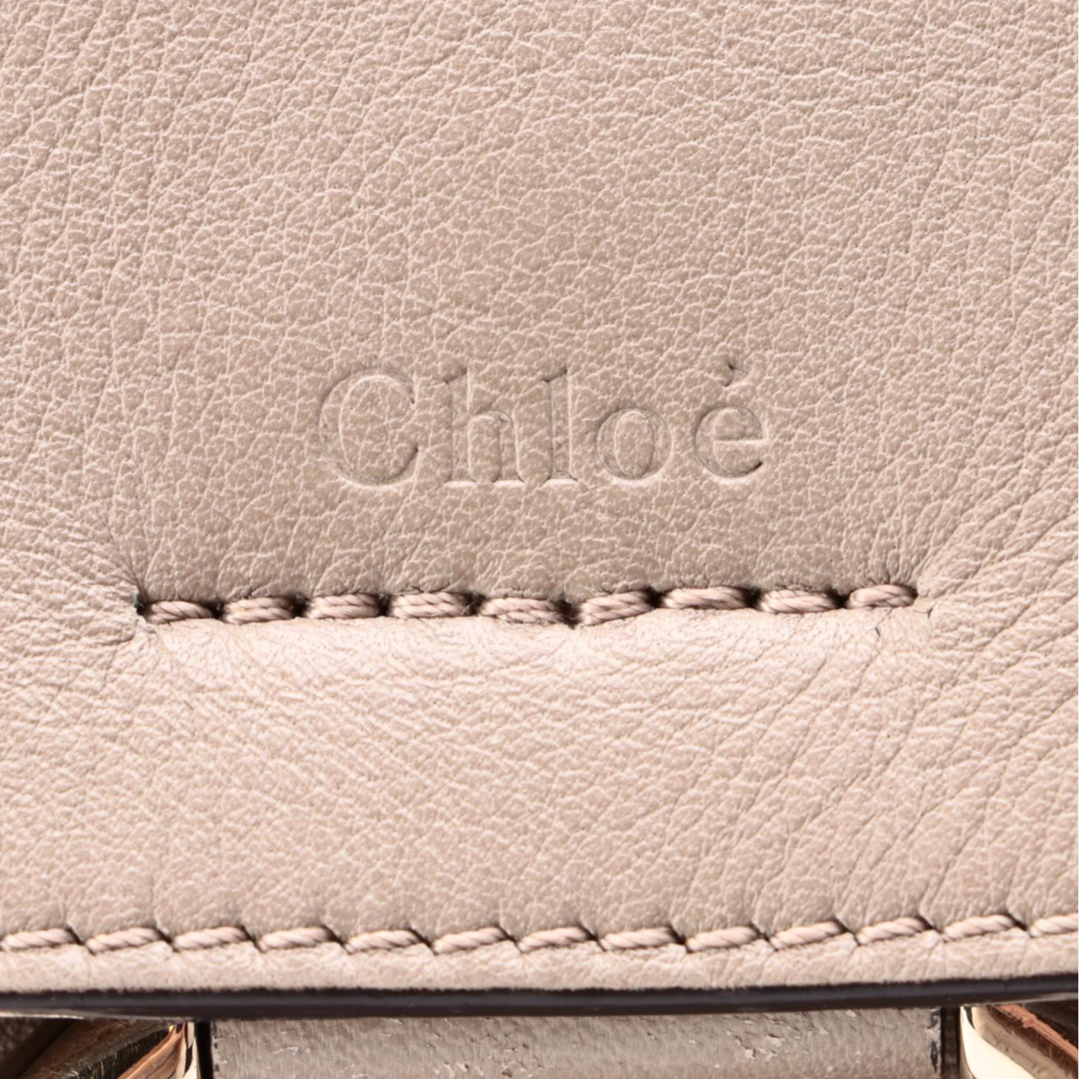 Chloé Faye Motty Gray Leather Two-Way Bag