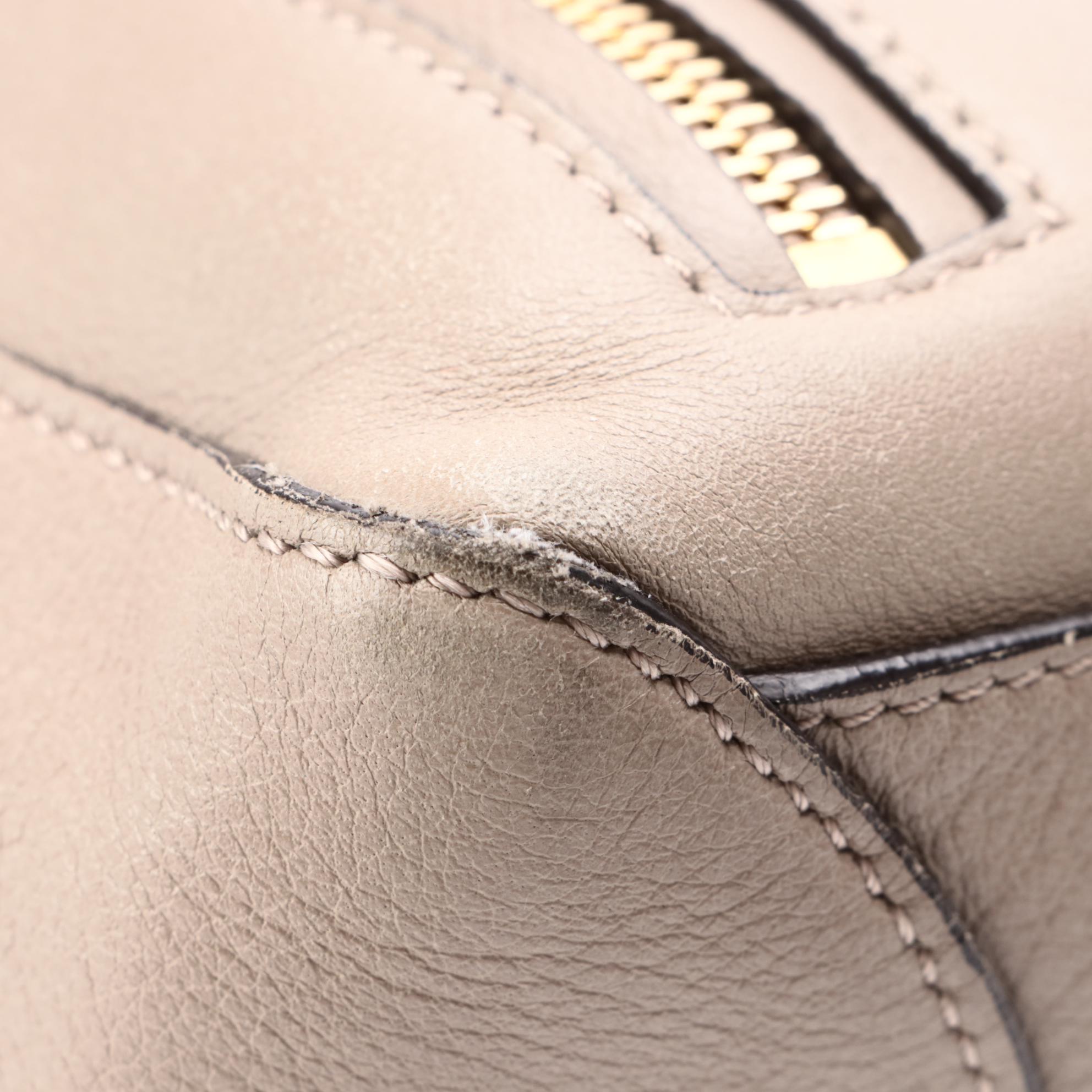 Chloé Faye Motty Gray Leather Two-Way Bag