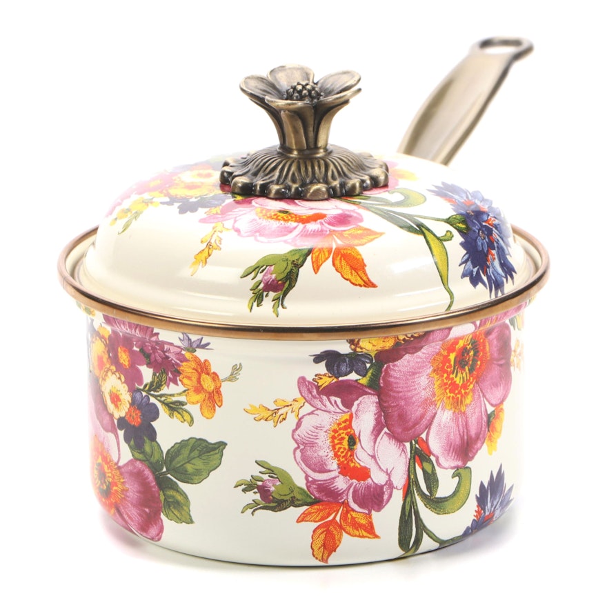 MacKenzie-Childs "Flower Market" Lidded Sauce Pan