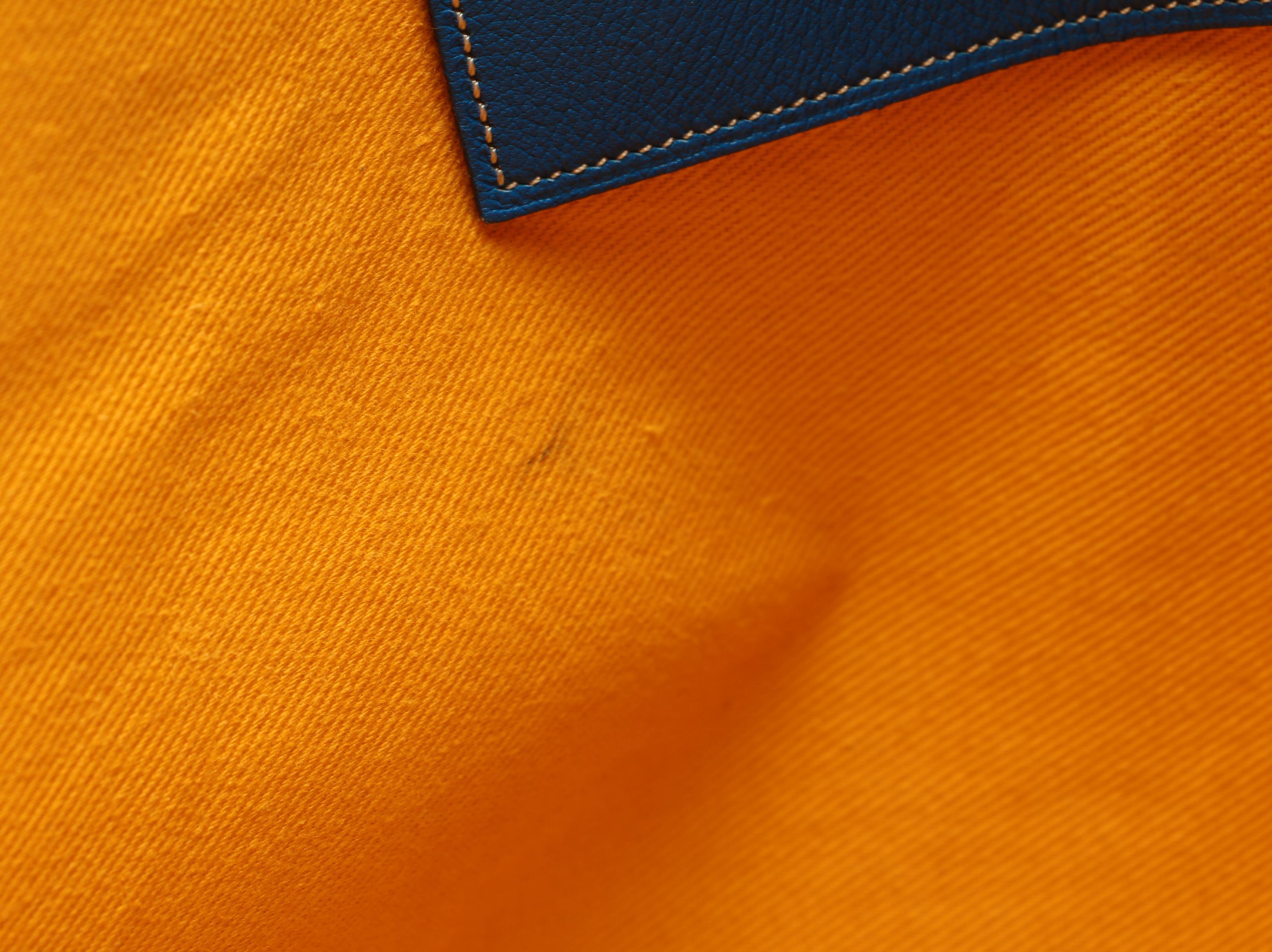 Goyard Pochette Sénat GM in Bleu Ciel Chevron Print Coated Canvas