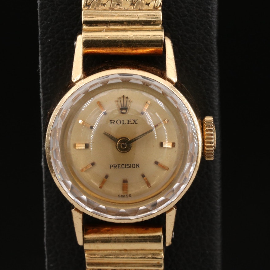 1972 Rolex Precision 2604 18K Yellow Gold Wristwatch