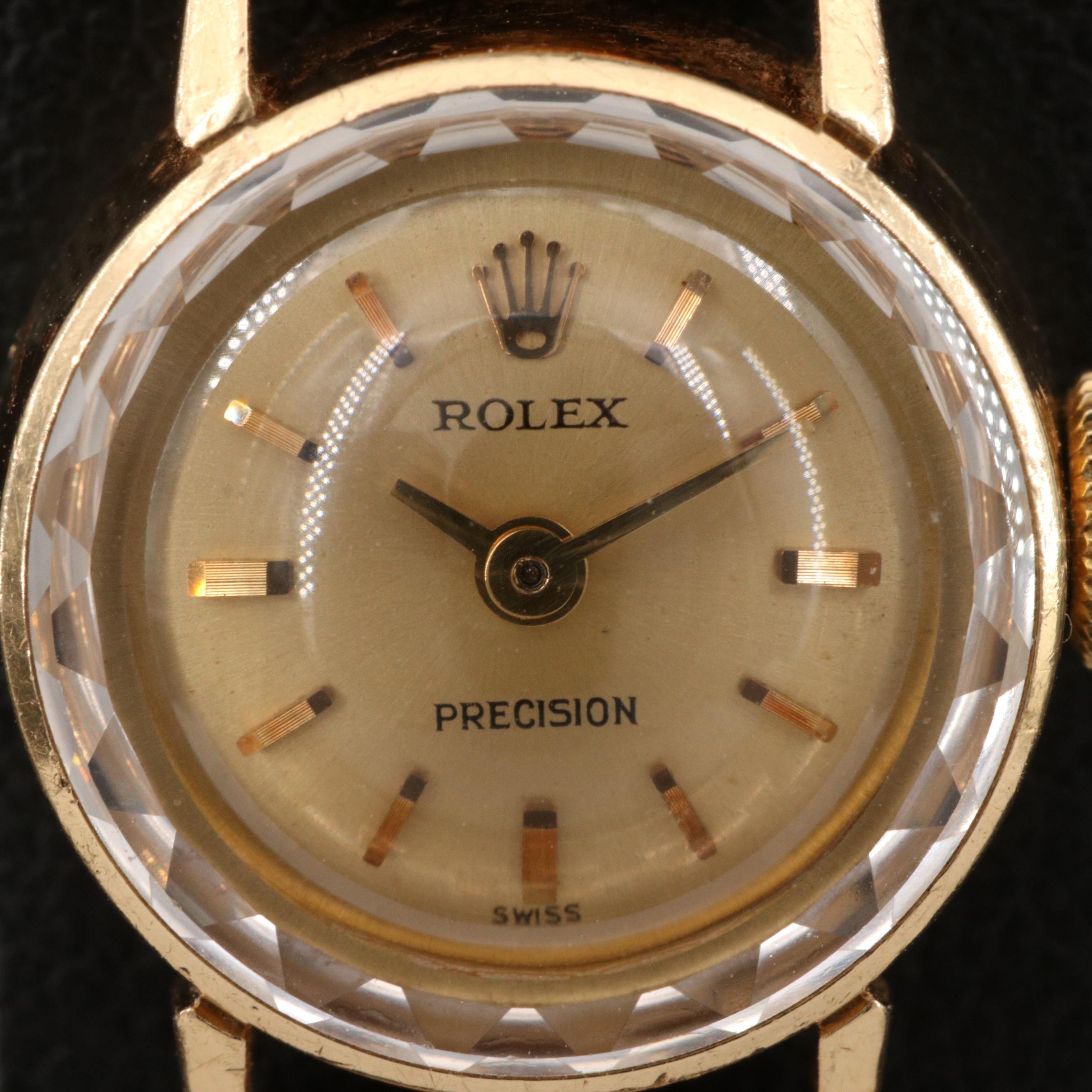 1972 Rolex Precision 2604 18K Yellow Gold Watch