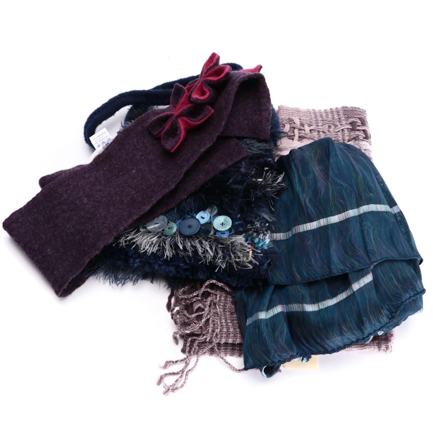 Suantrai of Ireland Open Weave Scarf, Linda Wilson Lambswool Scarf and More