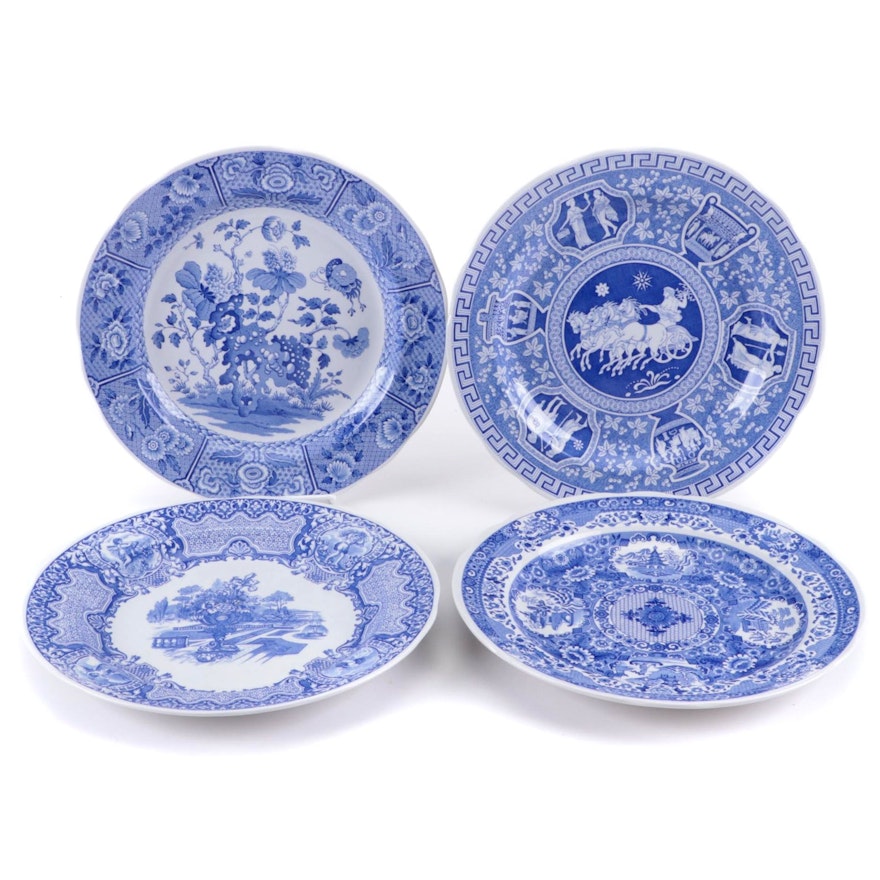 Spode Blue Room Collection Ceramic Plates, Late 20th Century
