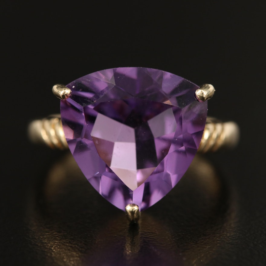 14K 8.20 CTS Amethyst Ring