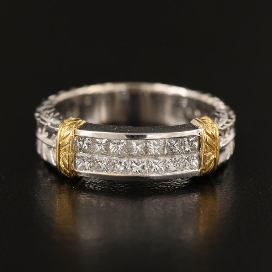 18K Two-Tone Diamond Ring