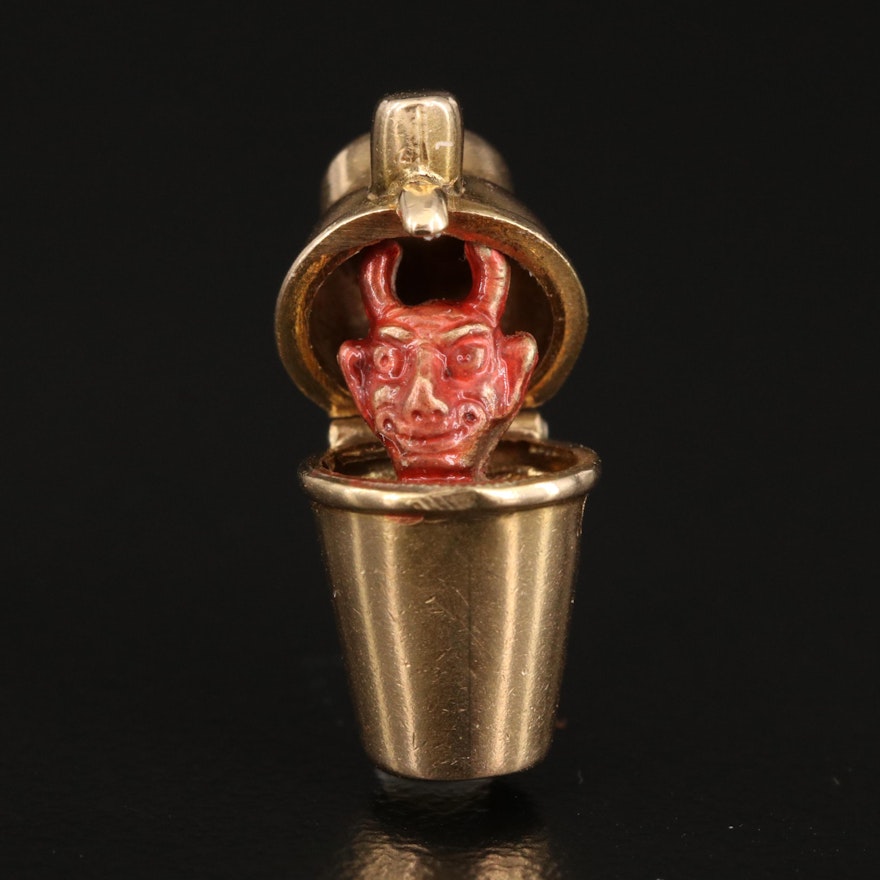 14K Temperance Pop-Up Devil Charm