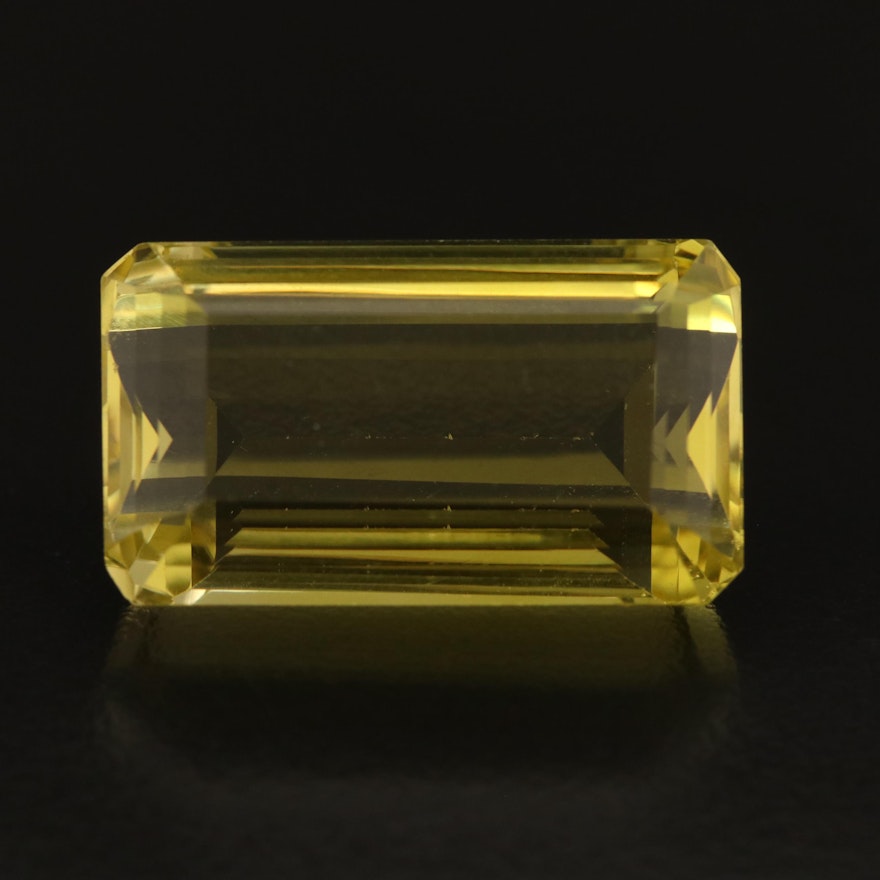 Loose 37.23 CT Rectangular Citrine