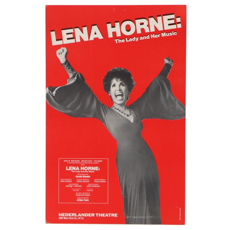 Show Poster "Lena Horne: The Lady and Her Music" at Nederlander Theatre, 1981