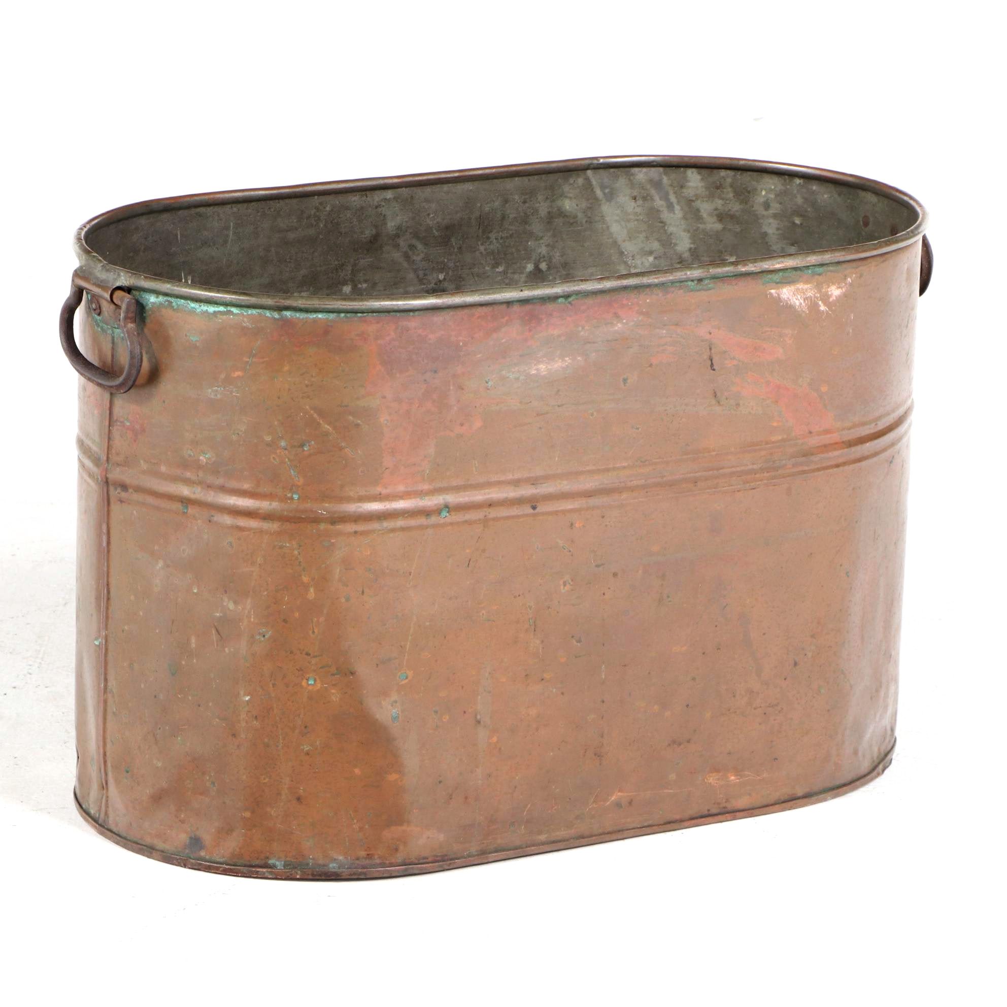 Copper-Plated Wash Boiler, Late 19th/Early 20th Century