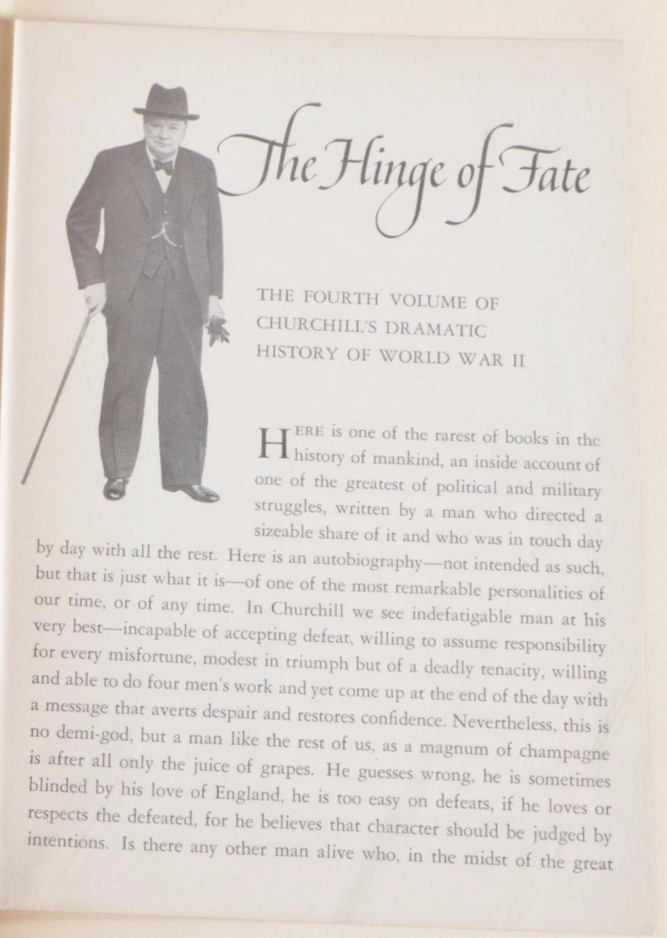First Edition "The Second World War" by Winston S. Churchill, 1948–1953