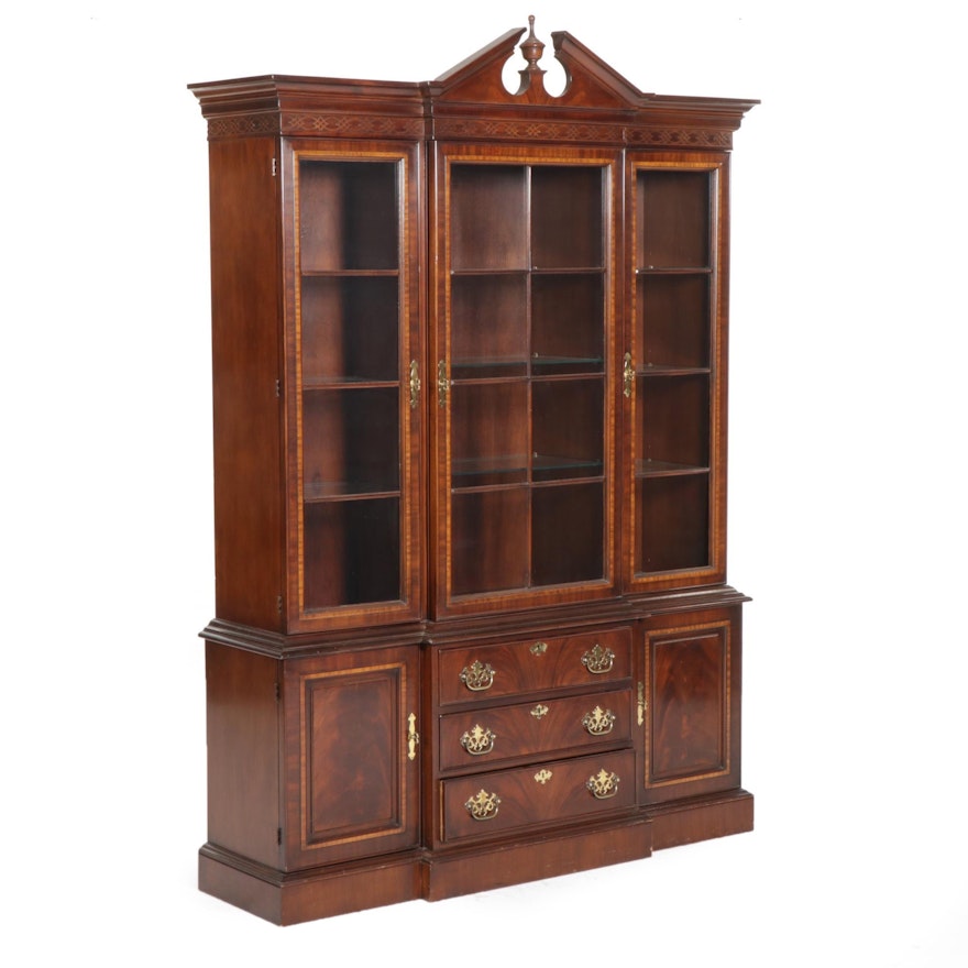 Drexel "18th Century Classic" Mahogany China Cabinet, Late 20th Century