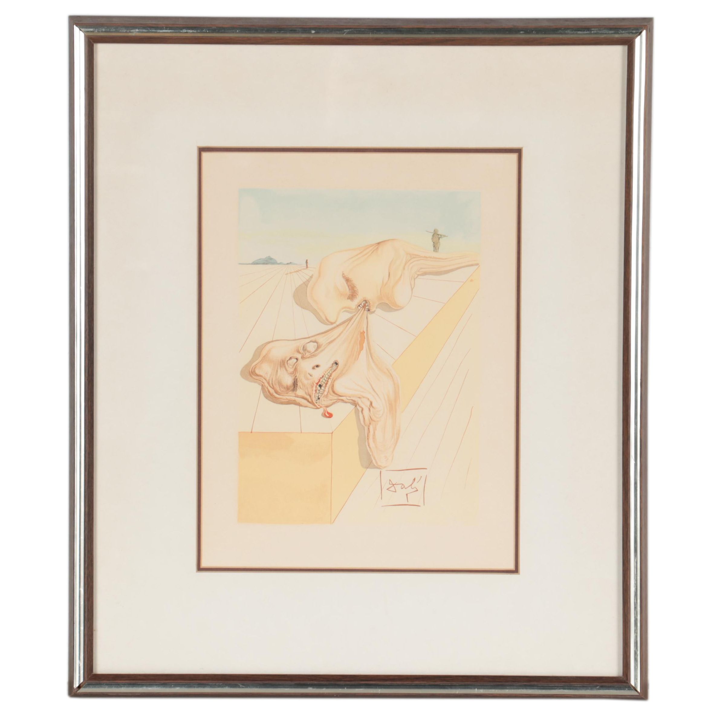 Salvador Dalí Wood Engraving "Les hommes qui s'entre-dévorent"