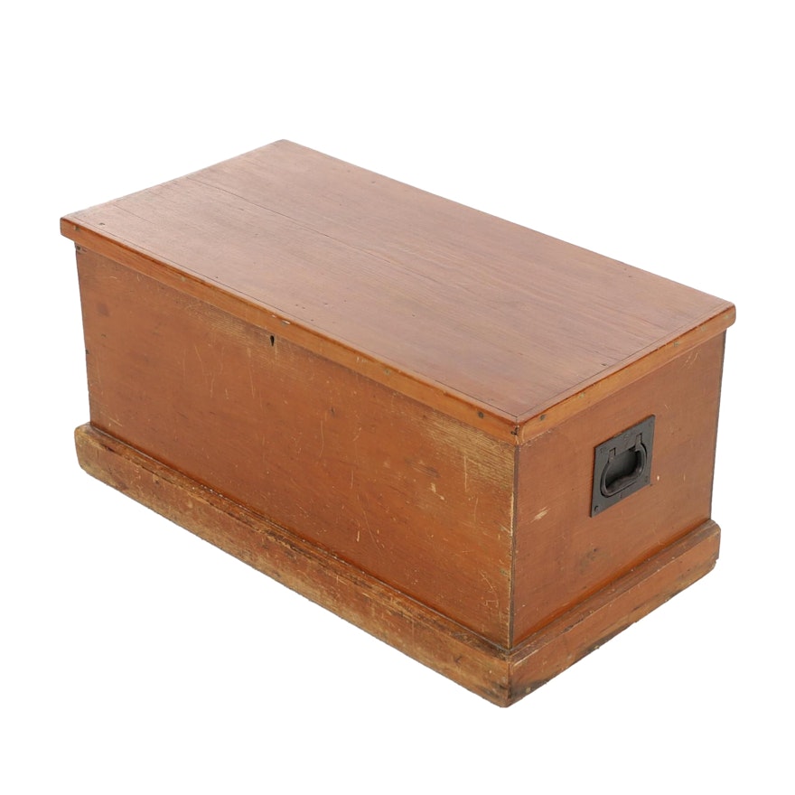 American Primitive Pine Lift-Lid Tool Chest, Late 19th Century