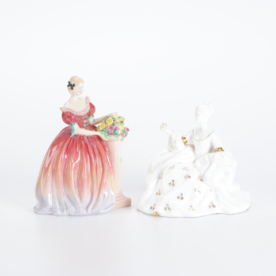 Royal Doulton "Roseanna" and "Antoinette" Bone China Figurines