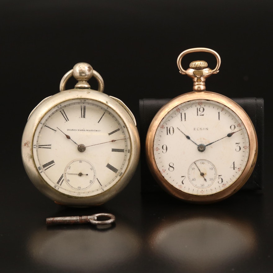 Antique Elgin 18 Size Pocket Watches