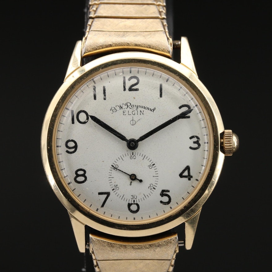 Vintage 14K Gold Elgin B.W. Raymond Railroad Wrist Chronometer